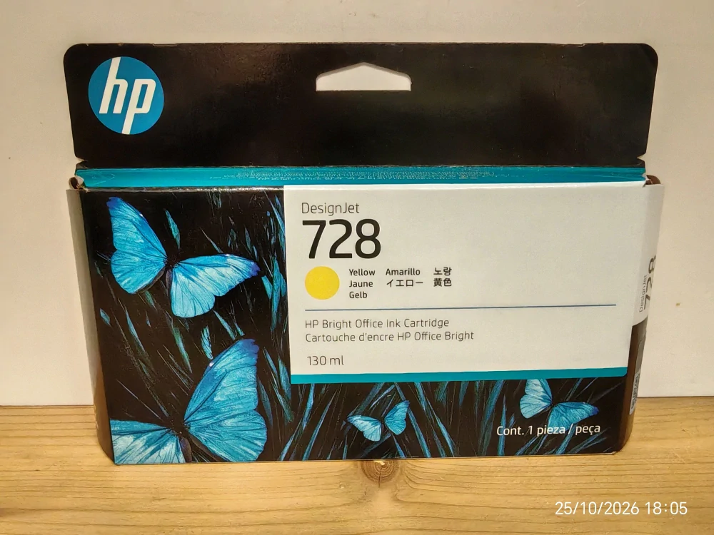F9J65A, HP 728 originální inkoustová náplň Yellow 130ml