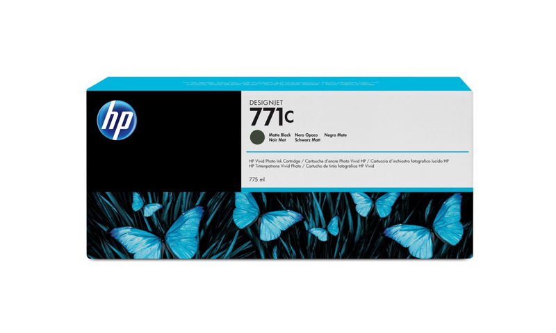 B6Y07A, HP 771c originální inkoustová náplň Matte Black 775ml