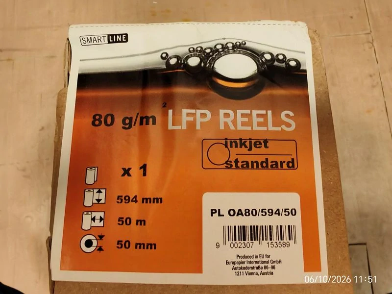 Papír plotterový LFP REELS 594mm x 50m, dutinka 50mm, 80g/m², role