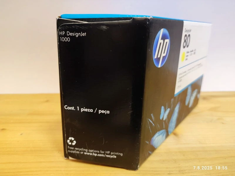 C4873A, HP 80 originální inkoustová náplň Yellow 175ml, po expiraci se zárukou