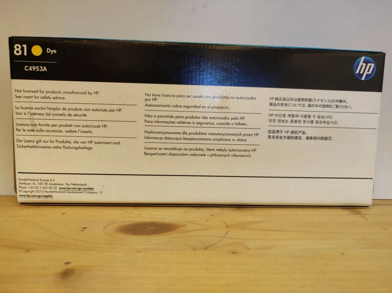 C4953A, HP 81 originální tisková hlava Yellow Dye and Cleaner, po expiraci se zárukou