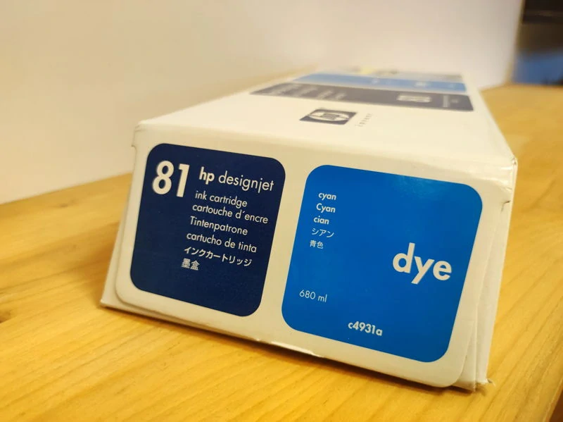 C4931A, HP 81 originální inkoustová náplň Cyan dye 680ml, po expiraci se zárukou