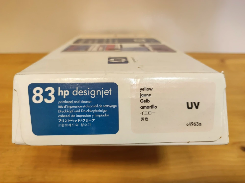 C4963A, HP 83 originální tisková hlava Yellow UV and Cleaner, po expiraci se zárukou