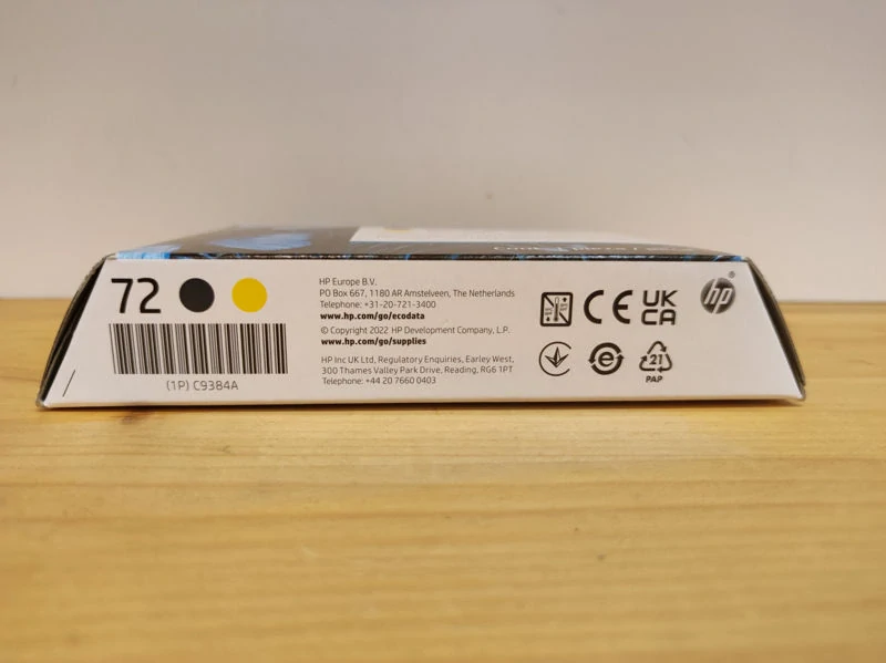 C9384A, HP 72 Matte Black and Yellow Printhead