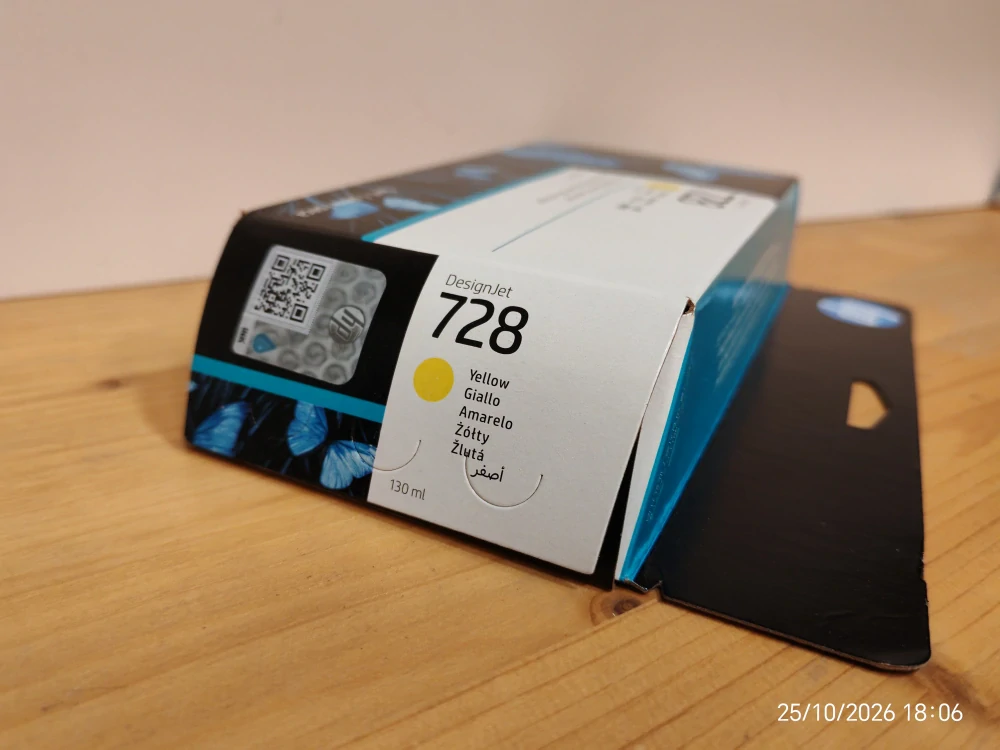 F9J65A, HP 728 originální inkoustová náplň Yellow 130ml