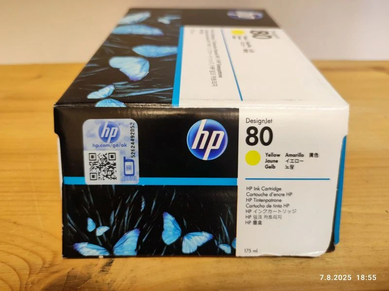 C4873A, HP 80 originální inkoustová náplň Yellow 175ml, po expiraci se zárukou