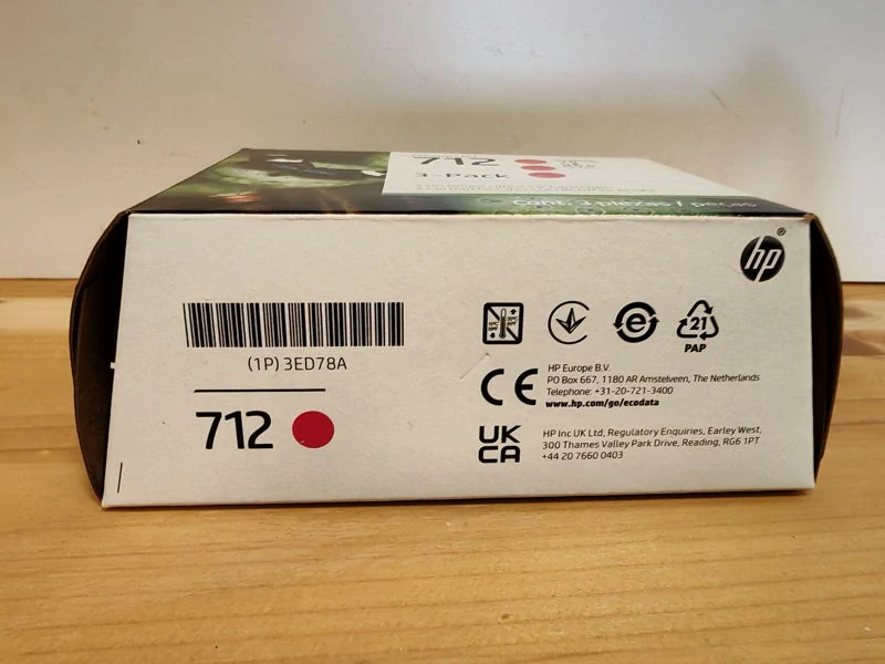 3ED78A, HP 712 originální inkoustová náplň Magenta 3 Pack 29ml