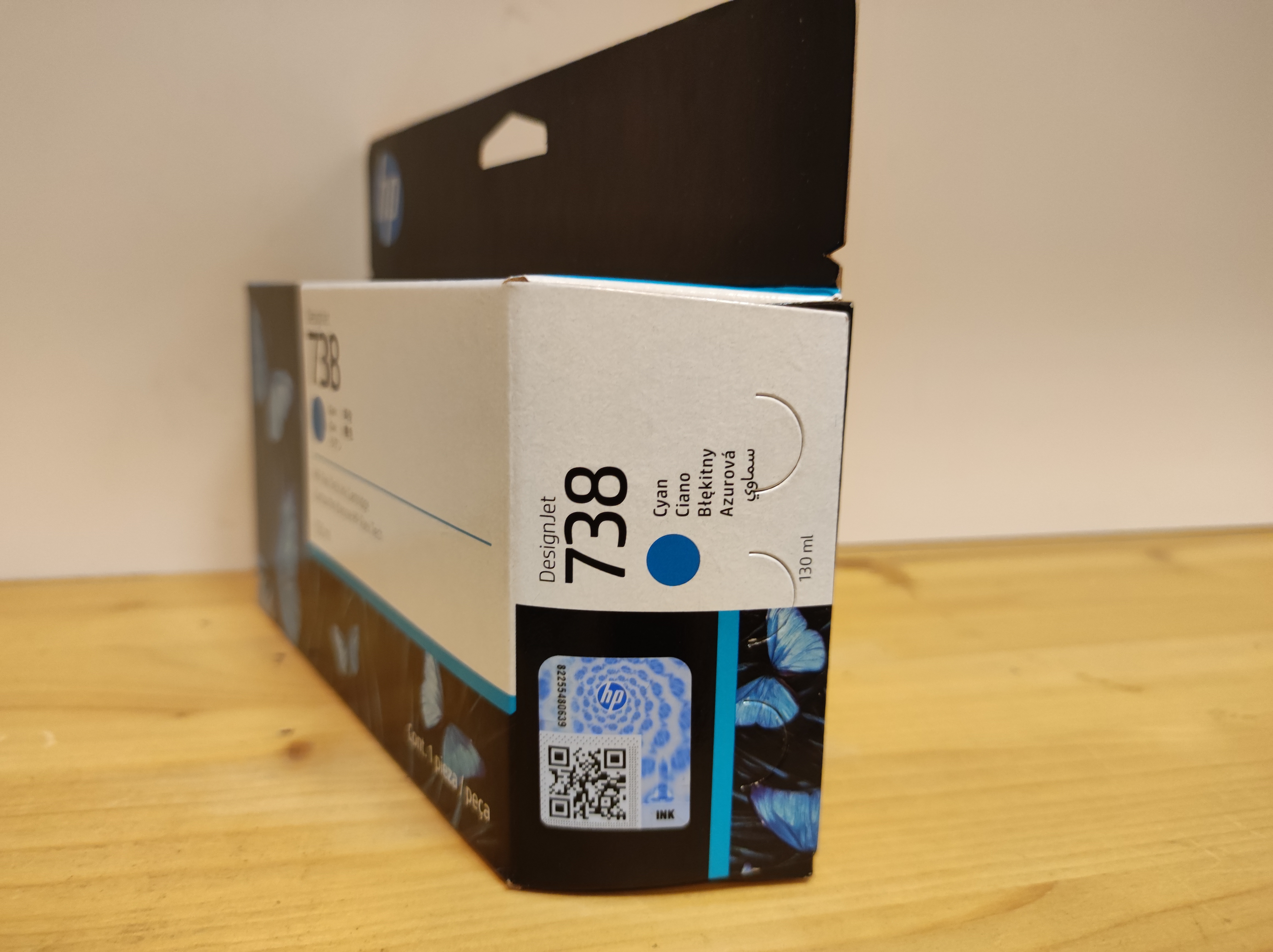 498N5A, HP 738 originální inkoustová náplň Cyan 130ml