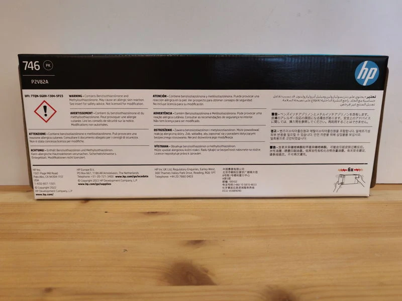 P2V82A, HP 746 originální inkoustová náplň Photo Black 300ml