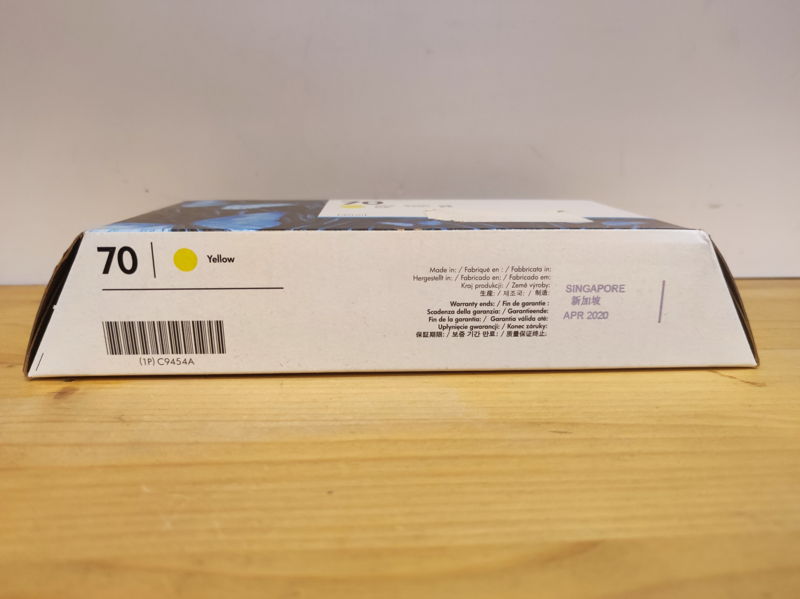 C9454A, HP 70 originální inkoustová náplň Yellow 130ml, po expiraci se zárukou
