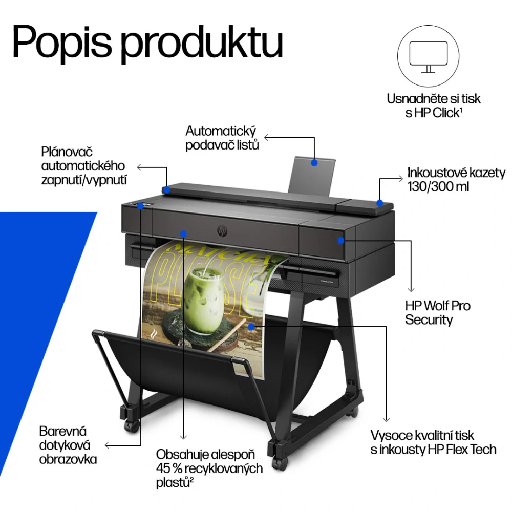 HP DesignJet T870 Printer 24", AM0X9A