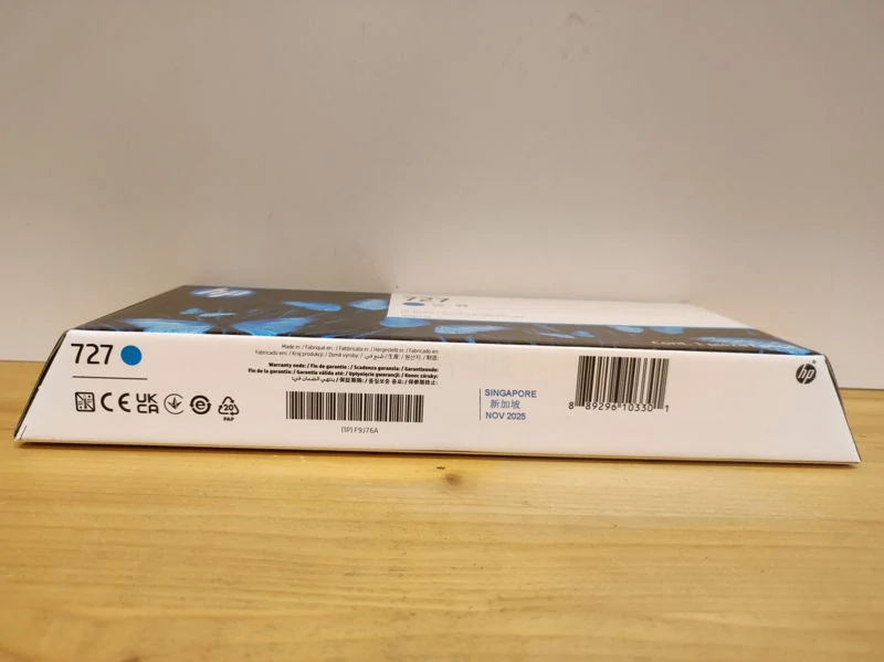 F9J76A, HP 727 originální inkoustová náplň Cyan 300ml