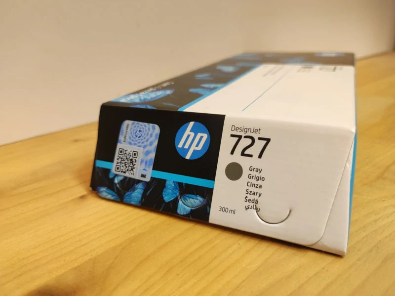 F9J80A, HP 727 originální inkoustová náplň Gray 300ml
