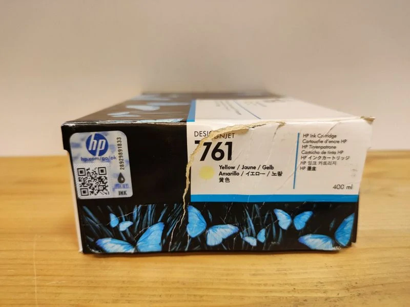 CM992A, HP 761 originální inkoustová náplň Yellow 400ml, po expiraci se zárukou