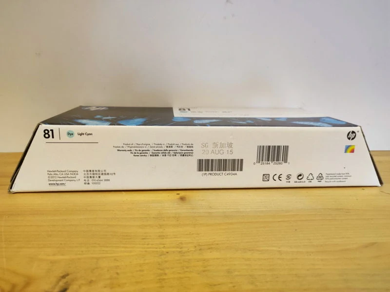 C4934A, HP 81 originální inkoustová náplň Light Cyan dye 680ml, po expiraci se zárukou