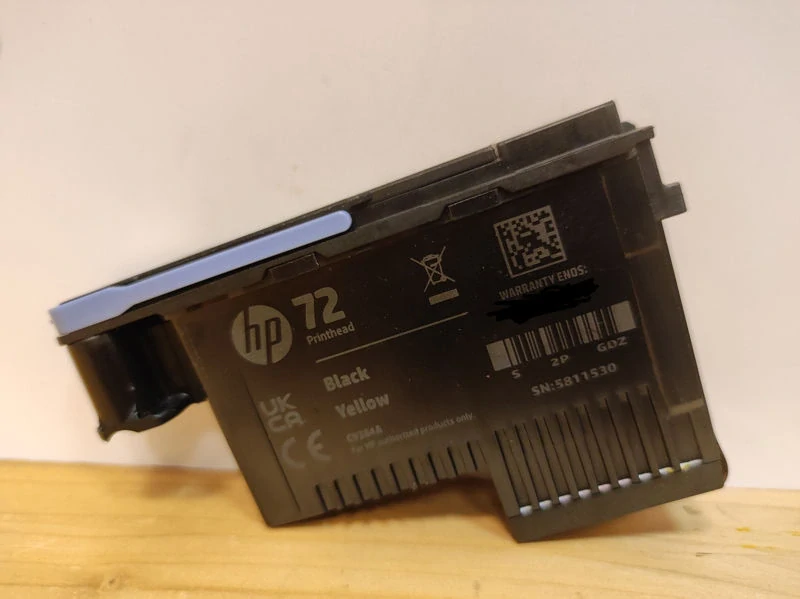 C9384A, HP 72 Matte Black and Yellow Printhead