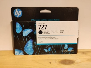 B3P22A, HP 727 originální inkoustová náplň Matte Black 130ml