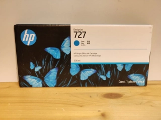 F9J76A, HP 727 originální inkoustová náplň Cyan 300ml