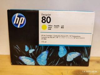 C4873A, HP 80 originální inkoustová náplň Yellow 175ml, po expiraci se zárukou