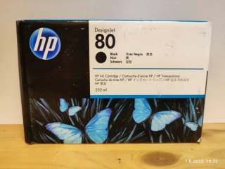 C4871A, HP 80 originální inkoustová náplň Black 350ml, po expiraci se zárukou