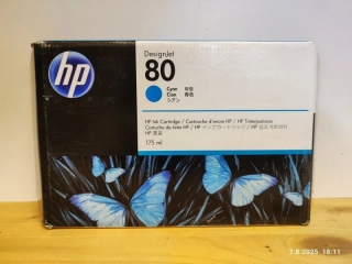 C4872A, HP 80 originální inkoustová náplň Cyan 175ml, po expiraci se zárukou