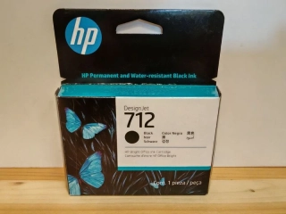 3ED71A, HP 712 originální inkoustová náplň Black 80ml