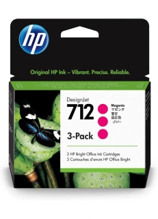 3ED78A, HP 712 originální inkoustová náplň Magenta 3 Pack 29ml 