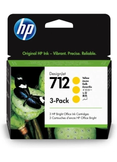 3ED79A, HP 712 originální inkoustová náplň Yellow 3 Pack 29ml