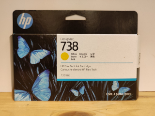 498N7A, HP 738 originální inkoustová náplň Yellow 130ml