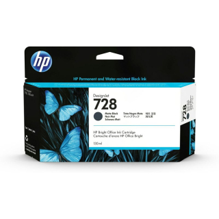 3WX25A, HP 728 originální inkoustová náplň Matte Black 130ml
