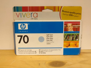 C9390A, HP 70 originální inkoustová náplň Light Cyan 130ml, po expiraci se zárukou