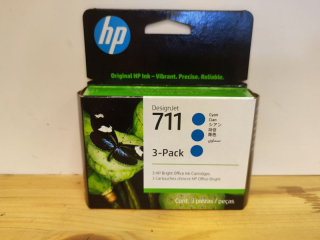 CZ134A, HP 711 originální inkoustová náplň Cyan 3x29ml, trojbalení